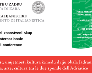 International conference "Literature, Arts and Culture between the two coasts of the Adriatic Sea", Zadar, 27 – 29 October 2016
